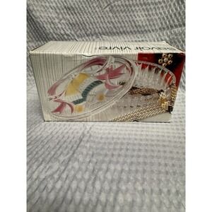 Vintage Savoir Vivre Holiday Spirit Oval Covered Glass Candy Dish WY064/504‎